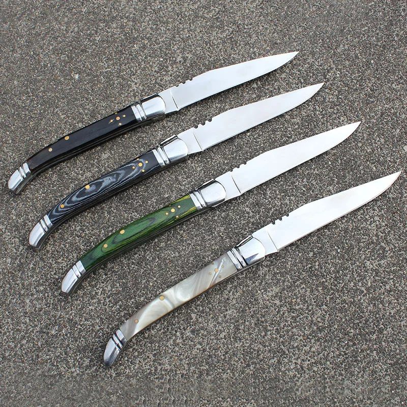 

Steak knife Free shipping new product Outdoor Camping folding knife Self-defense portable camping tool Household knife