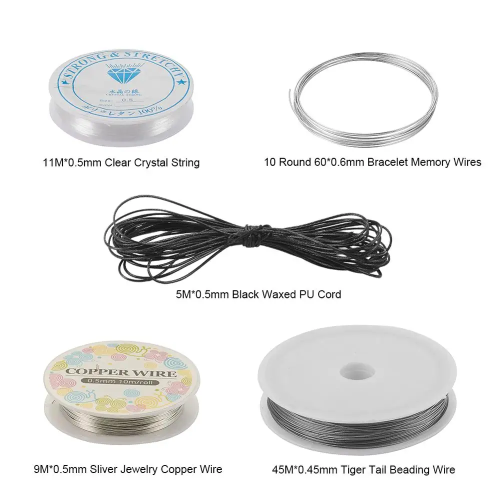 1 Set DIY Jewelry Making Kit with Jump Rings Clasps Pins  Earring Hooks Iron Ends Bails and Tools for Jewelry Making