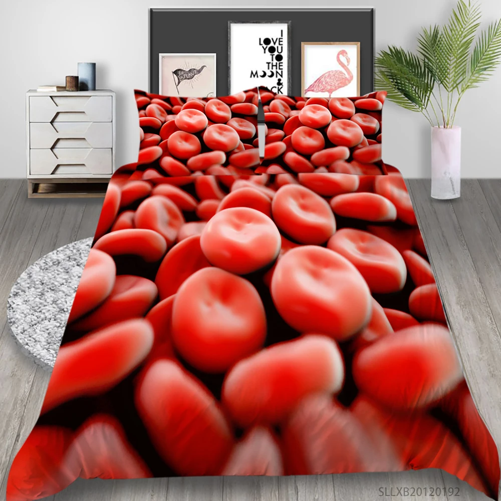 3D Bedding Sets Luxury Duvet Cover Set Queen Bed Set Microorganism Printing Bedclothes Bedroom Decoration