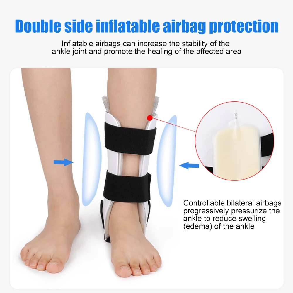 Ankle Stirrup Support Brace Stabilizer, Stirrup Splint for Sprains Tendonitis Sprained Ankle, Reversible Left & Right Foots