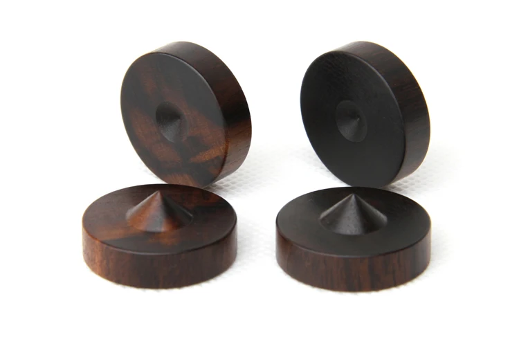 4 Pair Ebony Speaker Amplifier Shock Spikes with Audio Shock Absorber HiFi Mounts Amplifier Feet Dia. 23MM