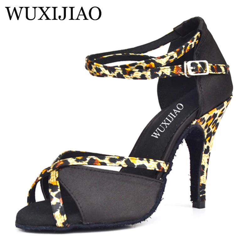 

shengzixue brand Panther tattoo Latin dancing shoes women's high-heeled dancing shoes leopard grain soft bottom 10 cm