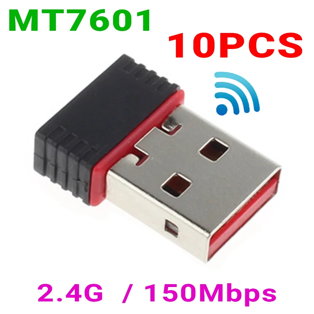 [10 PCS] MT7601 mini USB WiFi with 7601 chip 150Mbps 2.4GHz IEEE 802.11b/g/n standard USB2.0 Wireless mini USB Adapter