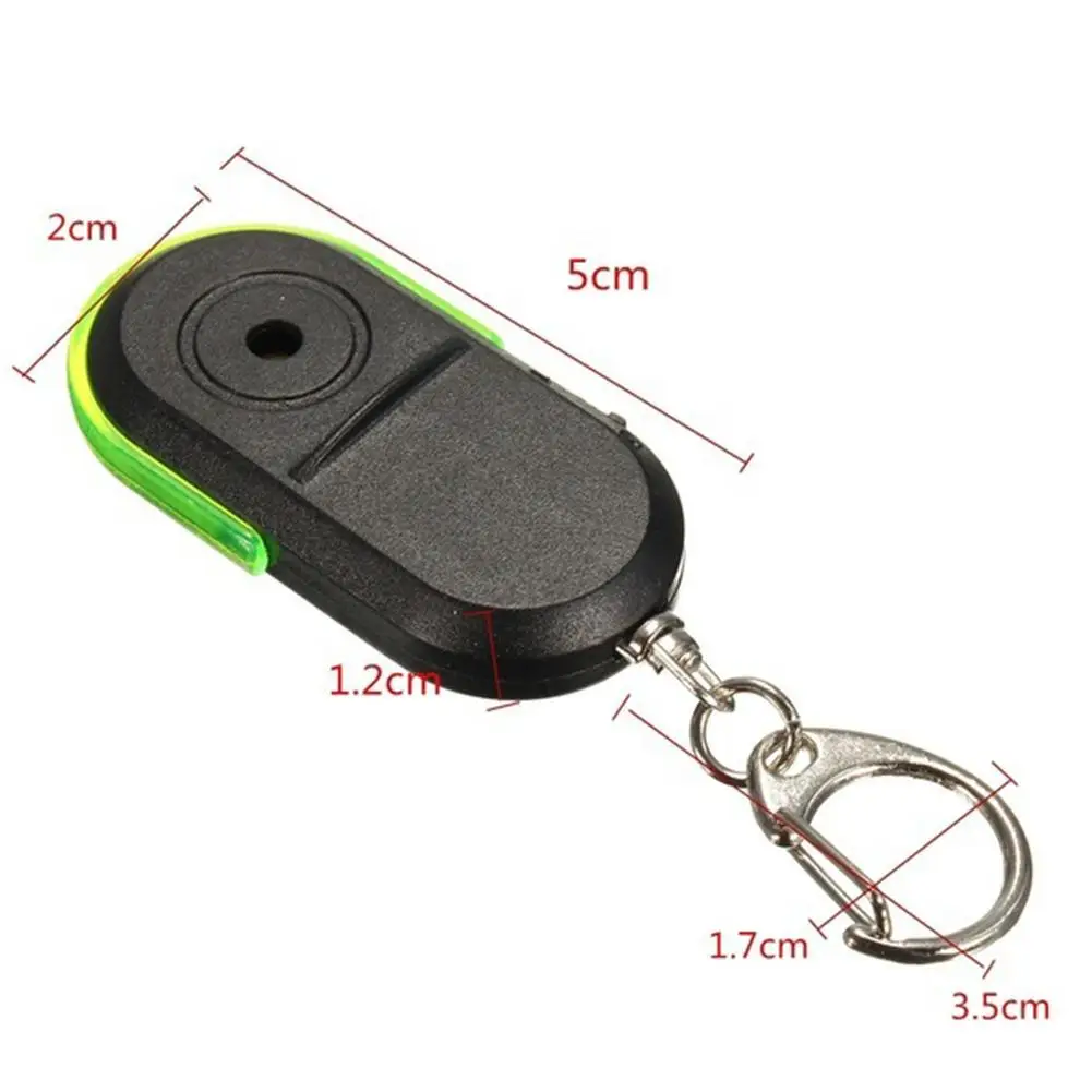 Wireless Alarm Key Detector Anti-lost Locator Keychain Whistle Light LED Sound Tracker Things