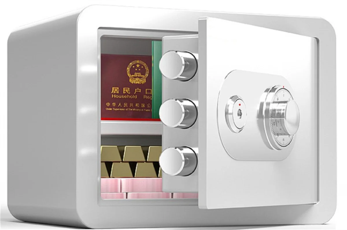 Safe Box  Mechanical Safe Household Mini All-steel Office Safe Deposit Box with Mechanical Password