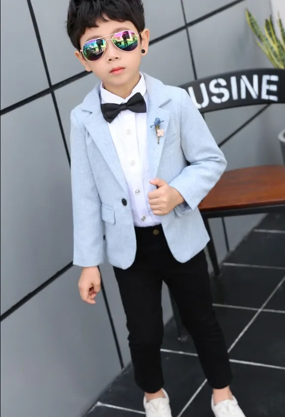 Boys Mariage Jacket+Pants 2Pcs Clothing Set Gentleman Kids Enfant Garcon Costume Formal Wedding Suit Children Performance Dress