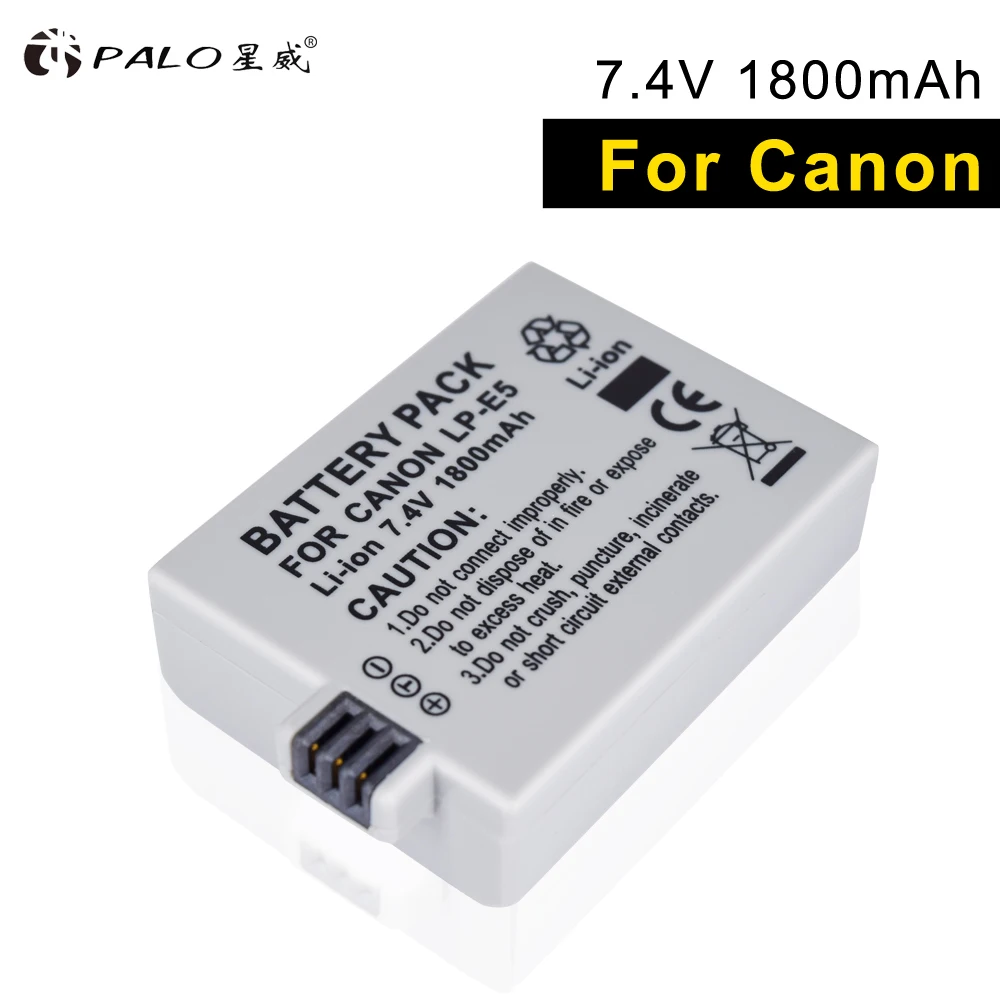 7.4V 1800mAh LP-E5 LPE5 LP E5 Camera Battery+LCD Charger For Canon EOS EOS Rebel XS, Rebel T1i, Rebel XSi, 1000D, 500D,450D, L50