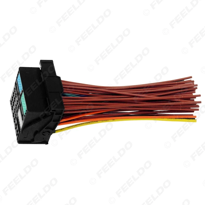 FEELDO Car Radio Stereo 52Pin Headunit Wring Harness For Volkswagen Golf7(MK7/MQB)/Passat B8 OEM MIB Radio