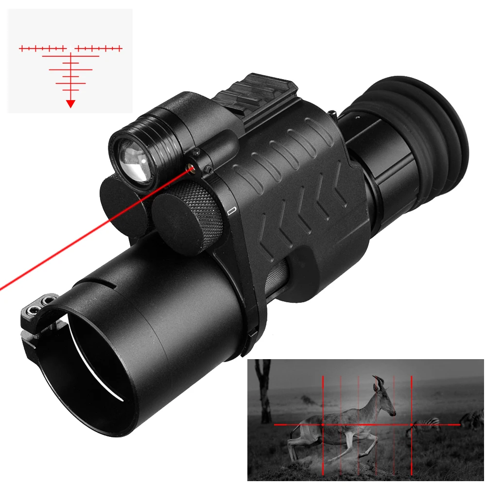 Optics Night Vision Monocular for Riflescope w Wifi APP 200M NV Scope 850nm IR Night Vision Sight Hunting Camera Trail Telescope