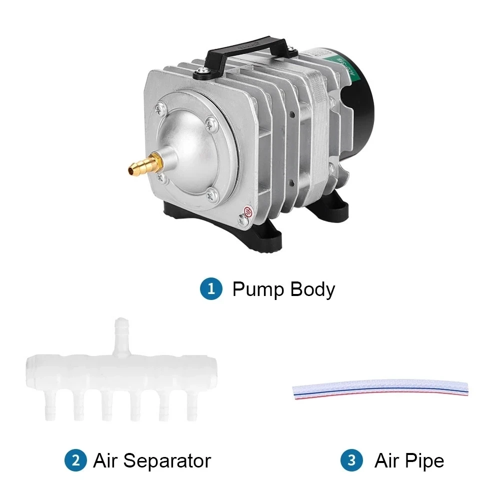 Aquarium Compressor Air 220V High Power E-magnetic Air Pump Fish Pond Oxygen Pump for Pond Air Aerator Pump ACO-208/308/318 240V