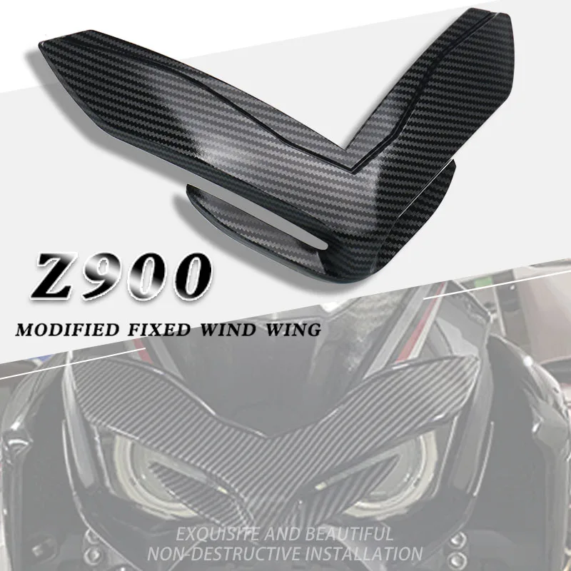 

Fit For Z900 Z 900 2017 2018 2019 Motorcycle Front Fender Fairing Aerodynamic Winglets Beak Nose Cone Extension Cover Extender