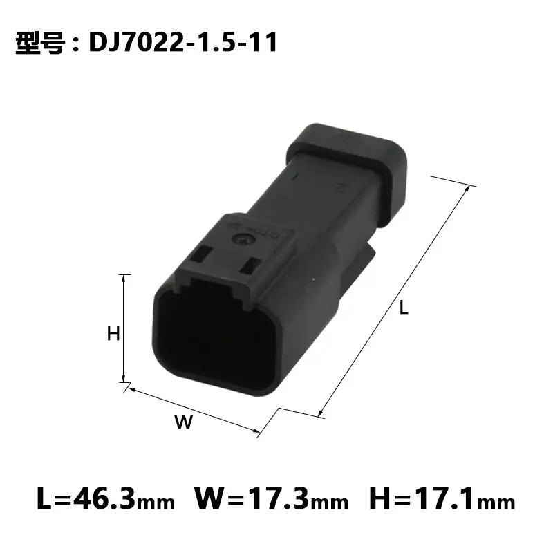 10sets dt04-2p-ce03-dt06-2s Dechi waterproof plug sheath automobile connector