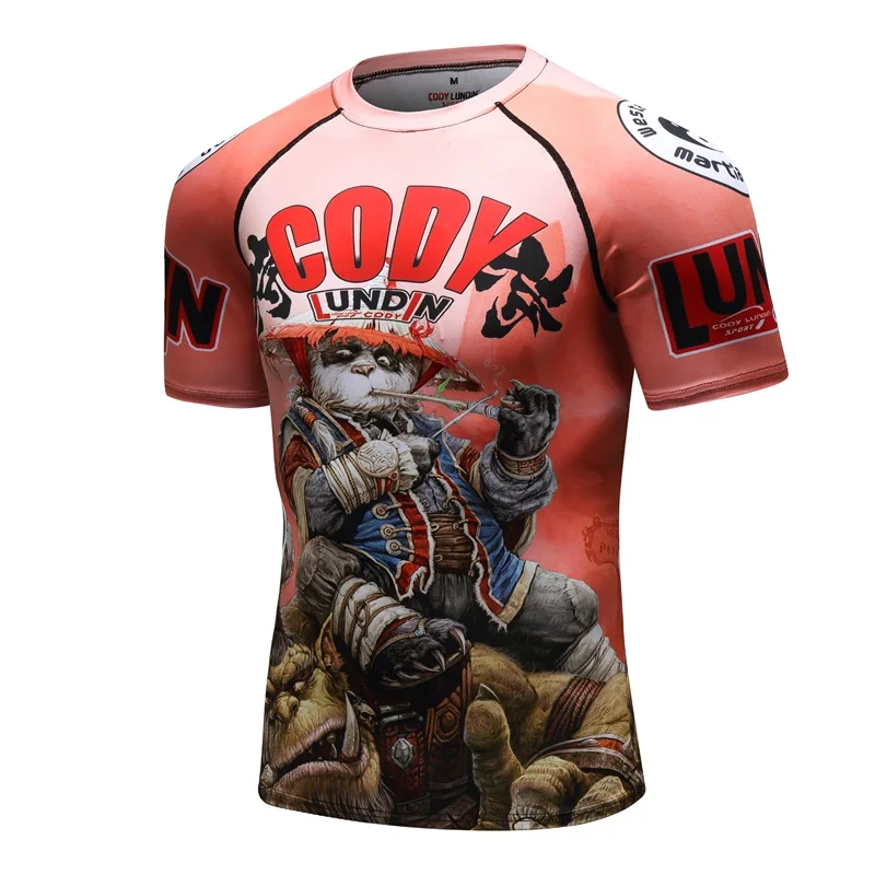 Boxing Set Compression Jersey Pants 3D orangutan Printing Rashguard KickBoxing Tight T-Shirts Trousers Muay Thai MMA Fightwear