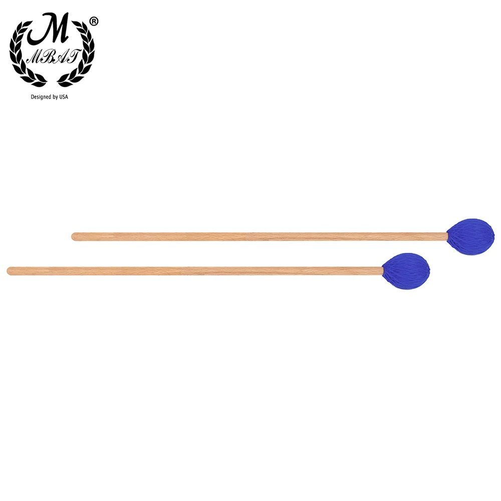 M MBAT baqueta Marimba Stick Mallets medios xilófono mazo palos de tambor mango de haya accesorios de instrumentos de percusión mazo