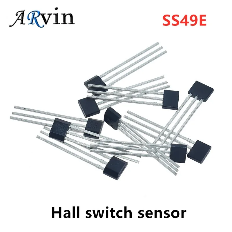 10pcs 49E Hall element SS49E OH49E Hall sensor Hall Effect Sensor new Hall switch sensor