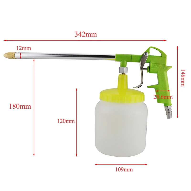 Air Clean Gun With Aluminum Alloy Pot Pistol Pneumatic Dust Removal Gun Air Water Daul Use Cleaning Tool for Compressor