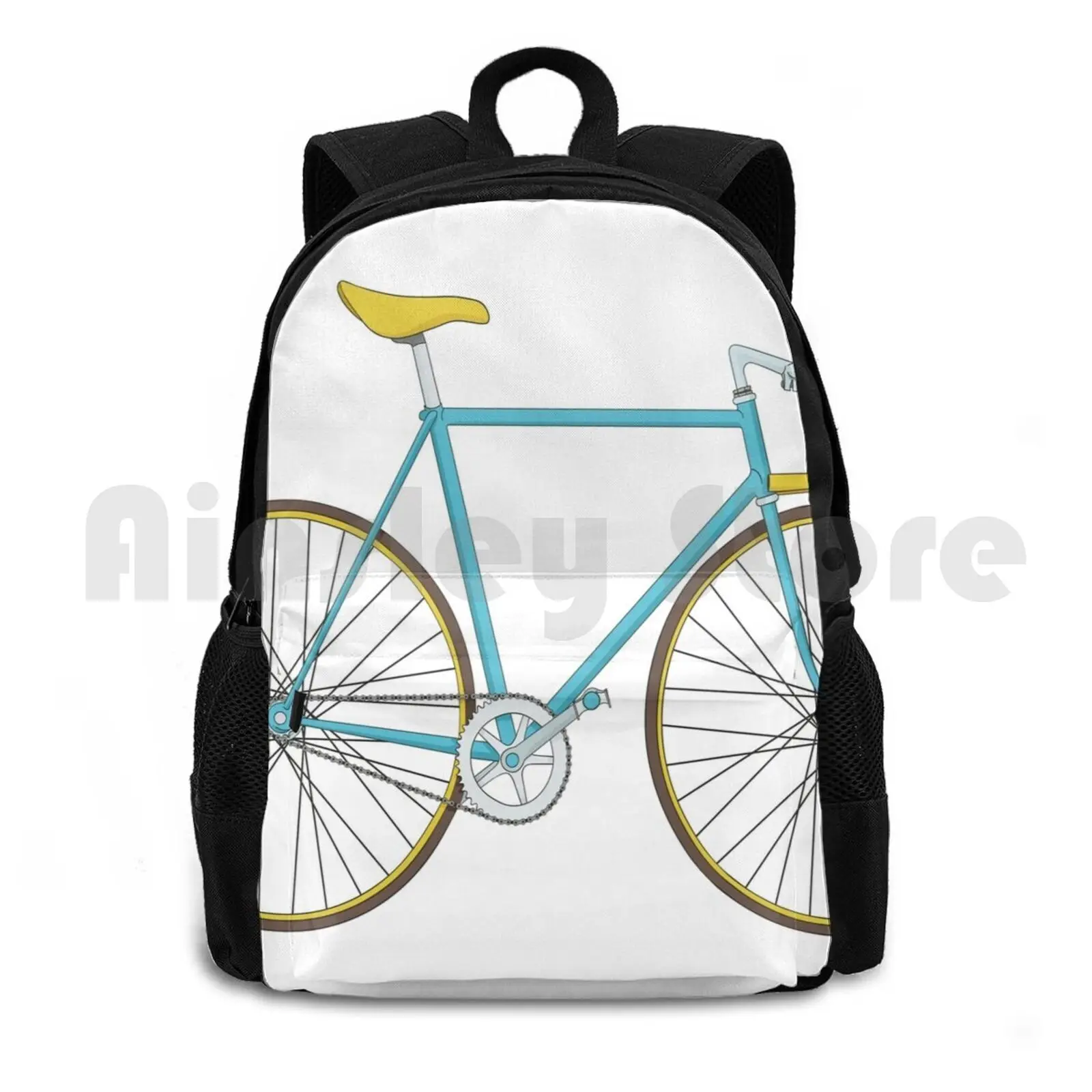 

Vintage Bicycle Outdoor Hiking Backpack Waterproof Camping Travel Activity Bicycle Bike Biking Chain Cool Crank Cycle Detail