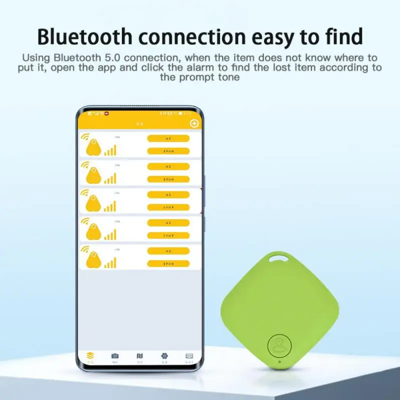 Bluetooth Locator APP Positioning Search Smart Tracker Diamond-shaped Anti-loss Device Two-way Object Finding Function Alarm