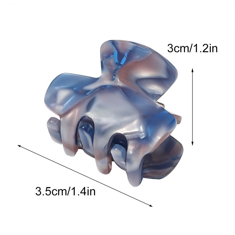 1Pcs Mini Rambut Cakar Klip Geometris Asetat Beberapa Warna Akrilik Rambut Clamp Aksesoris Rambut Wanita Leopard Marmer Jepit Rambut