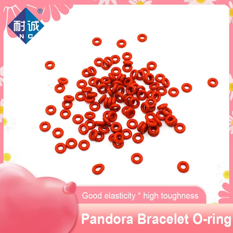 50pcs Bracelets silicone O rings necklace Rubber O-rings suitable for fixing anti-skid decorative clasp gasket Bead accessories