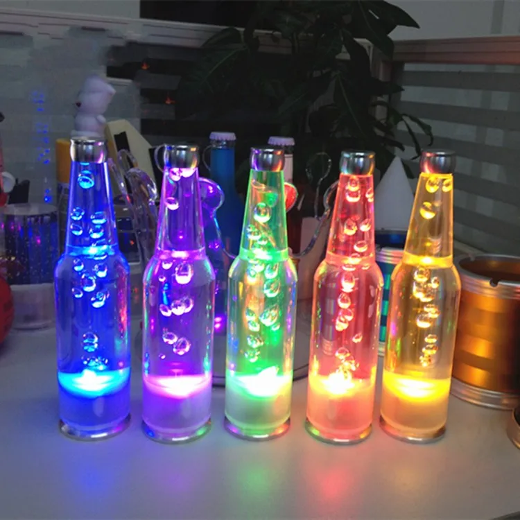 

New fashion rechargeable led beer wine Bottle Lamps glowing led Night lights wedding table centerpieces Bar disco Party supplie