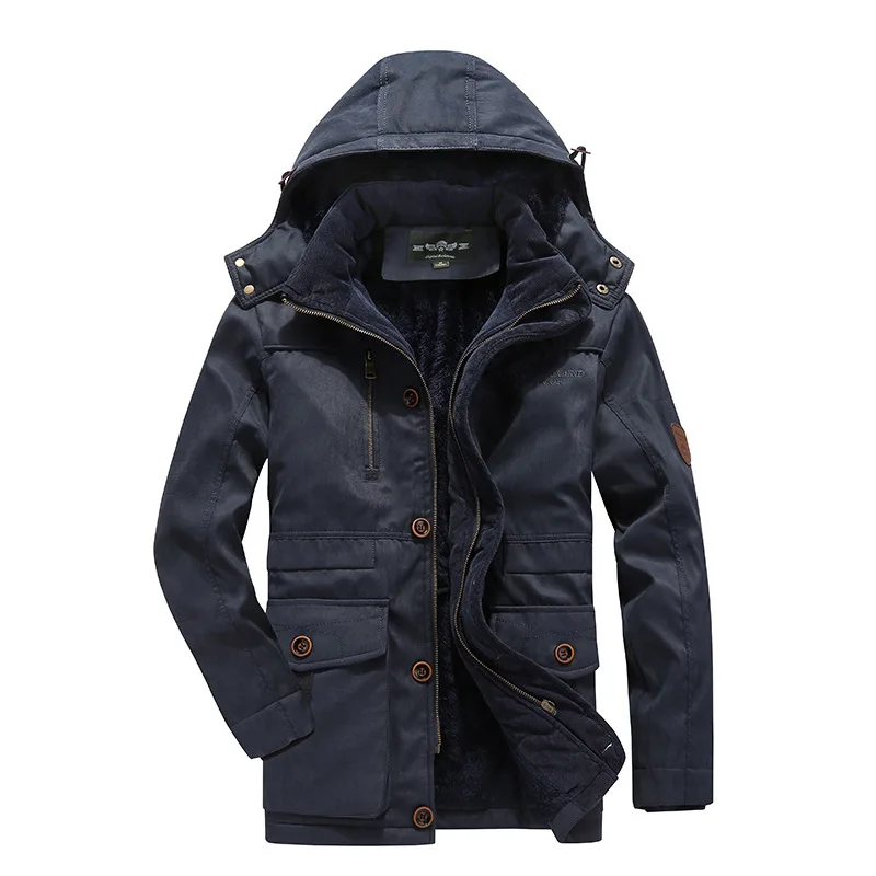 Winter Jas Mannen Kleding 2020 Dikke Warme Wollen Voering Jas Hooded Casual Parka Hombre Mode Overjas Hiver LT898 LW1234