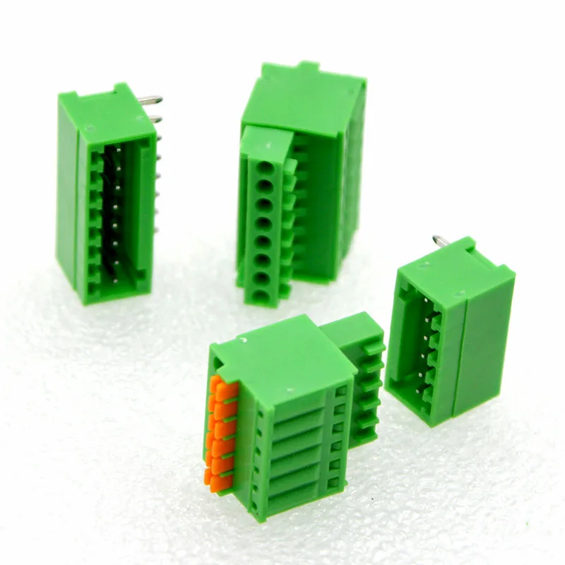 10 Set New Spring Terminal Connector KF2EDGKD-2.5mm Spacing Plug-in Terminal Environmental Protection Material Wholesale