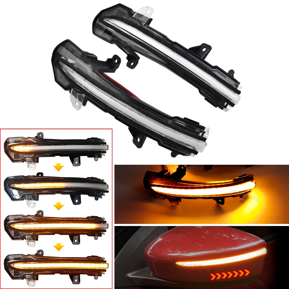 1Pair For Nissan Kicks P15 Sylphy Note E12 2017 update e-power LED Turn Signal Light Dynamic Side Wing Mirror Indicator Blinker