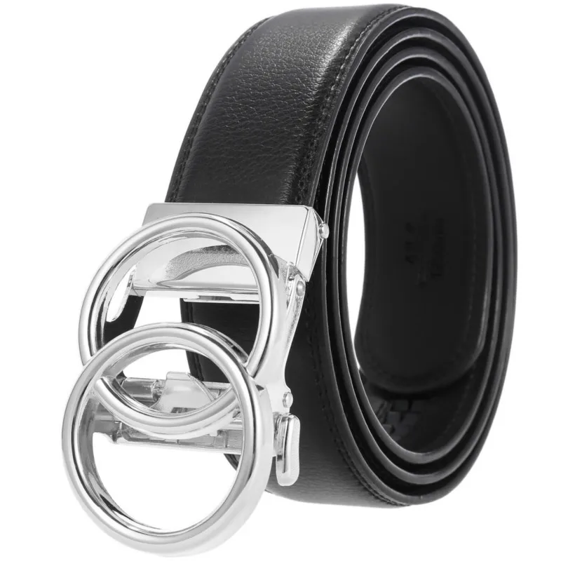 

New Famous Brand Belt Men Top Quality Genuine Luxury Leather Belts for Men,Strap Male Metal Automatic Buckle Men's Belts LY136-2