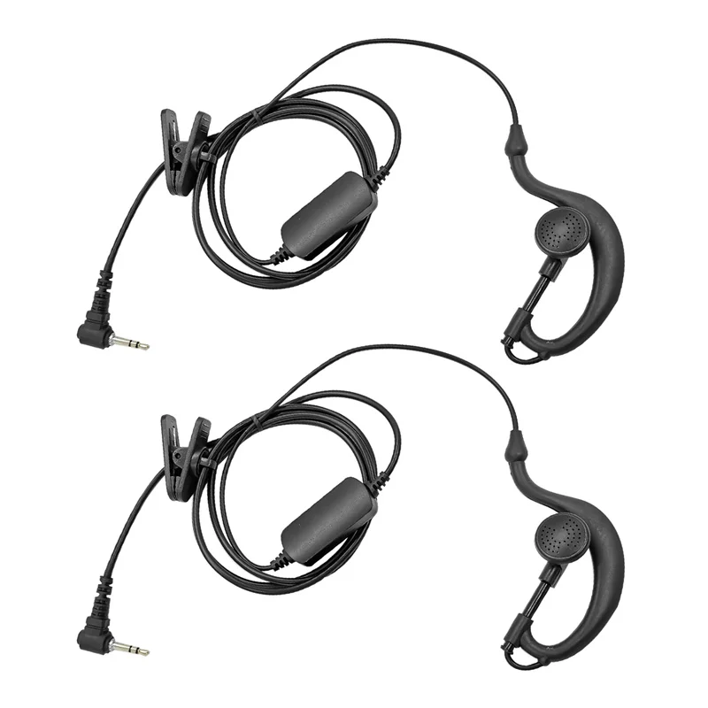 Two-Way Radio Earpiece Mic, Reinforced Cable, G Shape, 1 Pin, 2.5mm, Compatible with Only Motorola Talkabout