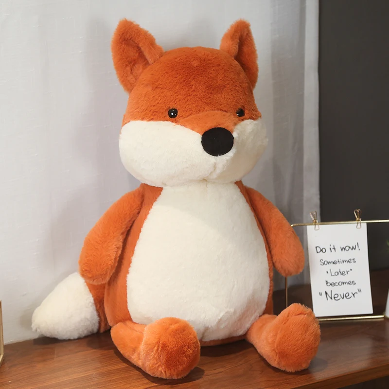 Cute Plush Fox Toy Pillow 35cm 50cm 70cm 90cm Big Size Stuffed Animal Fox Soft Doll Kids Toys Birthday Gift for Children