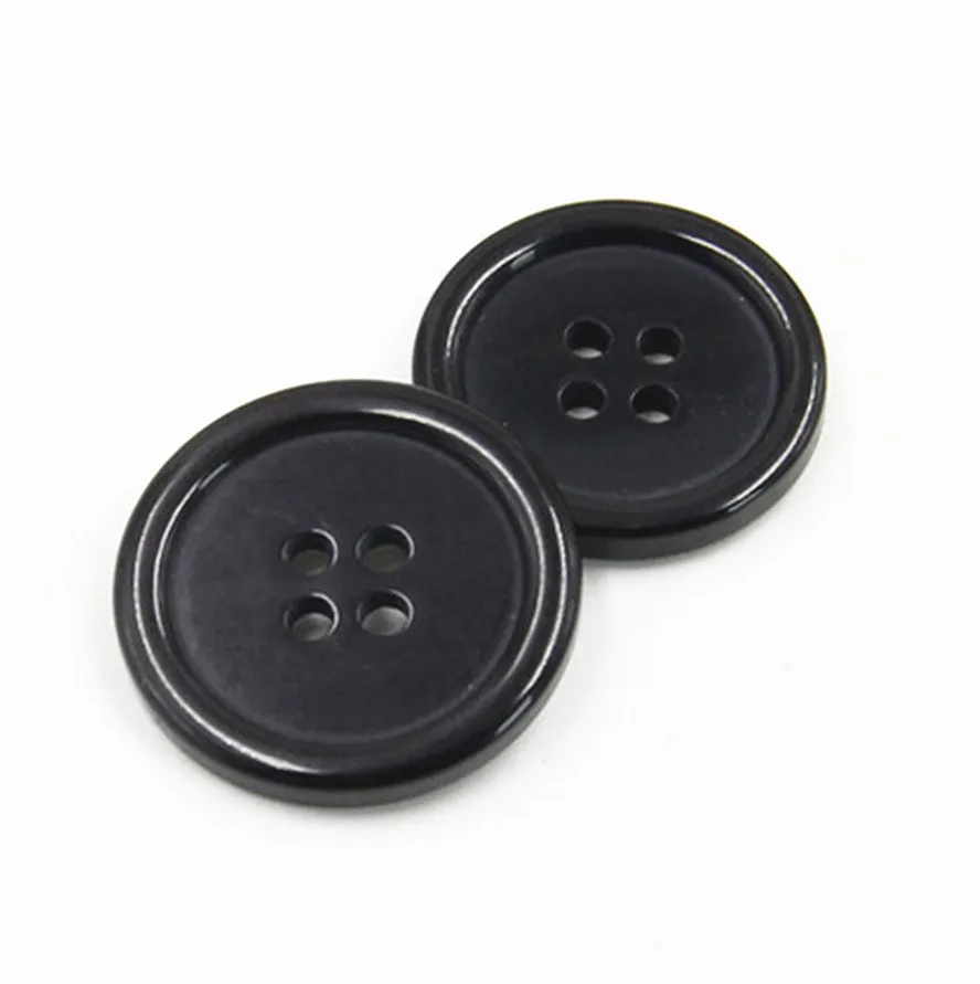 40pcs 25mm Black/White/Multi Resin Round 4 Holes Buttons For Clothing Sewing Accessories Scrapbooking Embellishments DIY Crafts