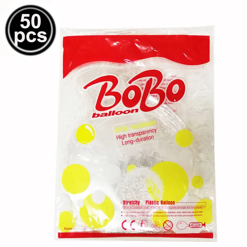 Bobo Balloon 50pcs 8 10 18 20 24 36 Inch Transparent Bubble Bobo Balloons LED Ballons bobo balls Wedding Birthday Party Decor