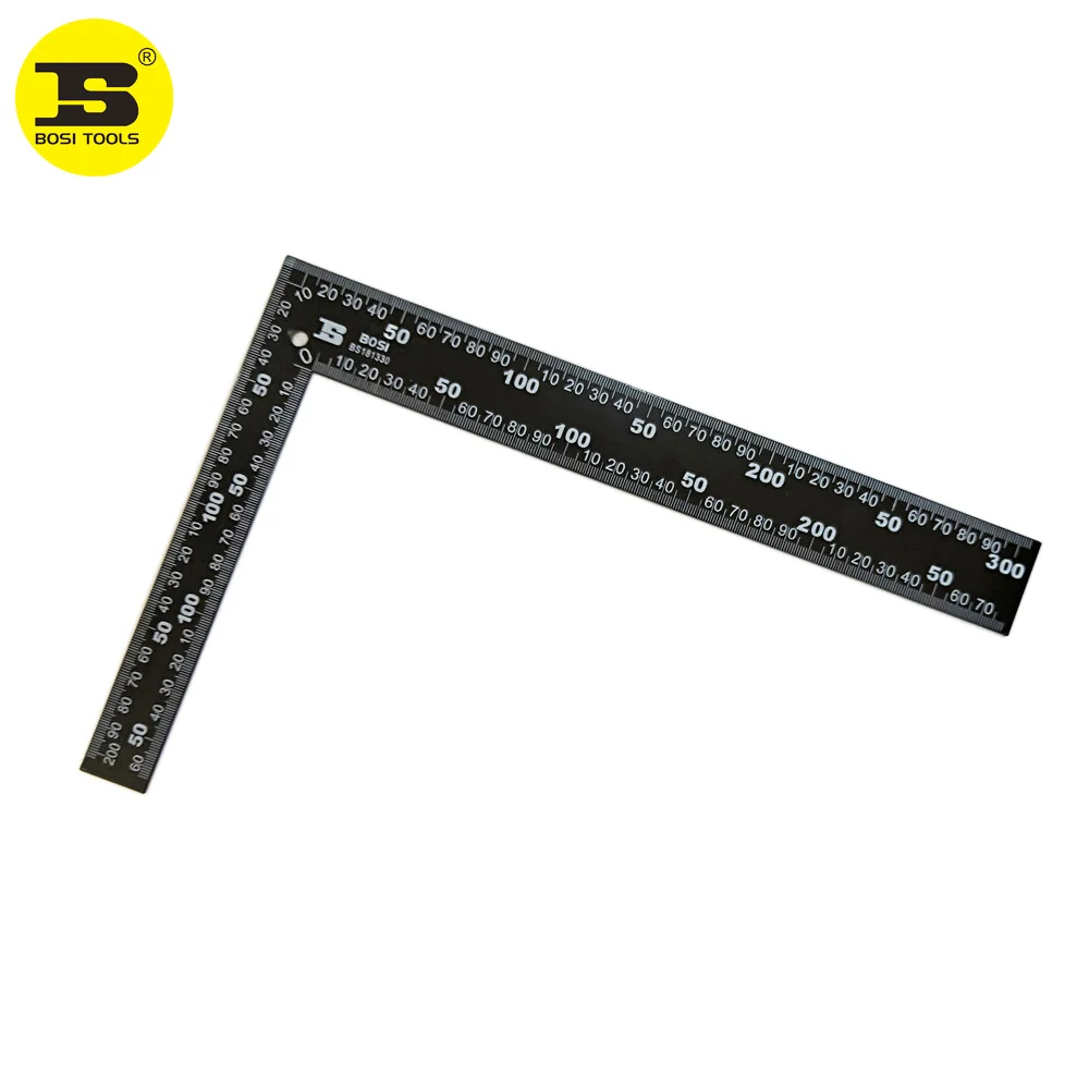 

BOSI 20x30cm 2cr13 Stainless Steel Square Ruler Double Side Metric/ Inch