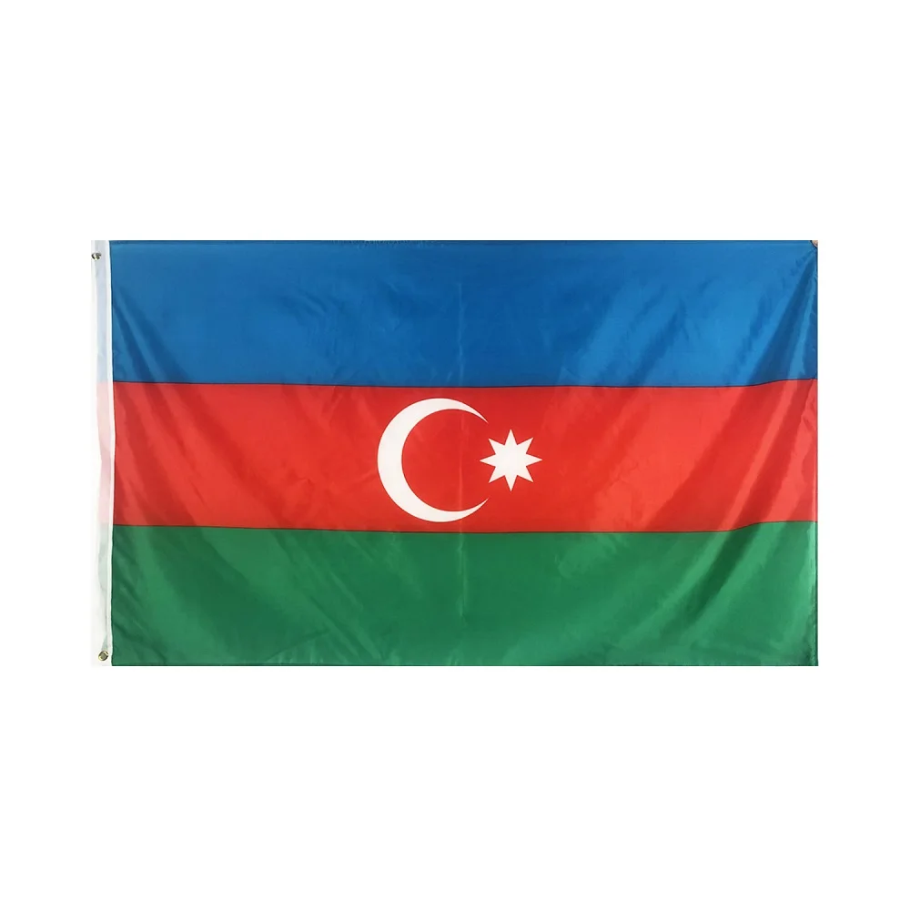 Flagnshow Azerbaijan Flag 90x150cm AZE Flags of Azerbaijan National Banner for Home Decoration