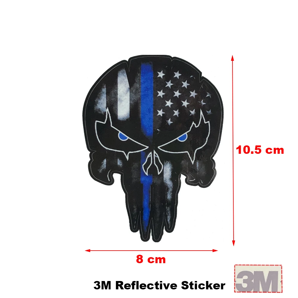 3D Chrome Ghost Skull Head Retro Motorcycle Truck Helmet Tank Pad Stickers Flame skulls Decals For TRIUMPH Honda Davis