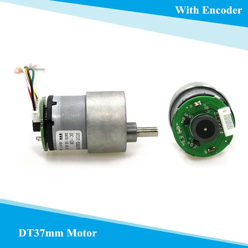 12v redutor de alto torque ab motor dc bifásico 37-520 codificador de motor dc com codificador hall para carro inteligente peças de robô diy