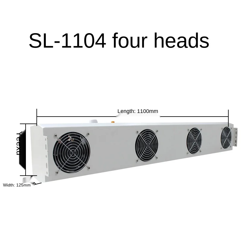 SL-1104 Industrial eliminate equipment Horizontal type Ionizing Air Blower 4 Fan static