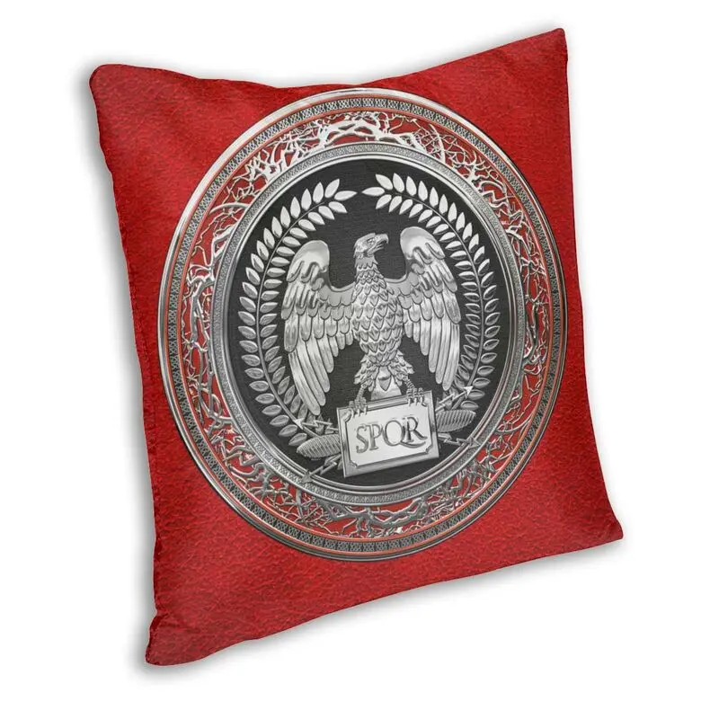 Silver Roman Imperial Eagle Rome SPQR Cushion Cover 40x40cm Home Decor Polyester Pillowcover Printing Throw Pillow Case for Sofa