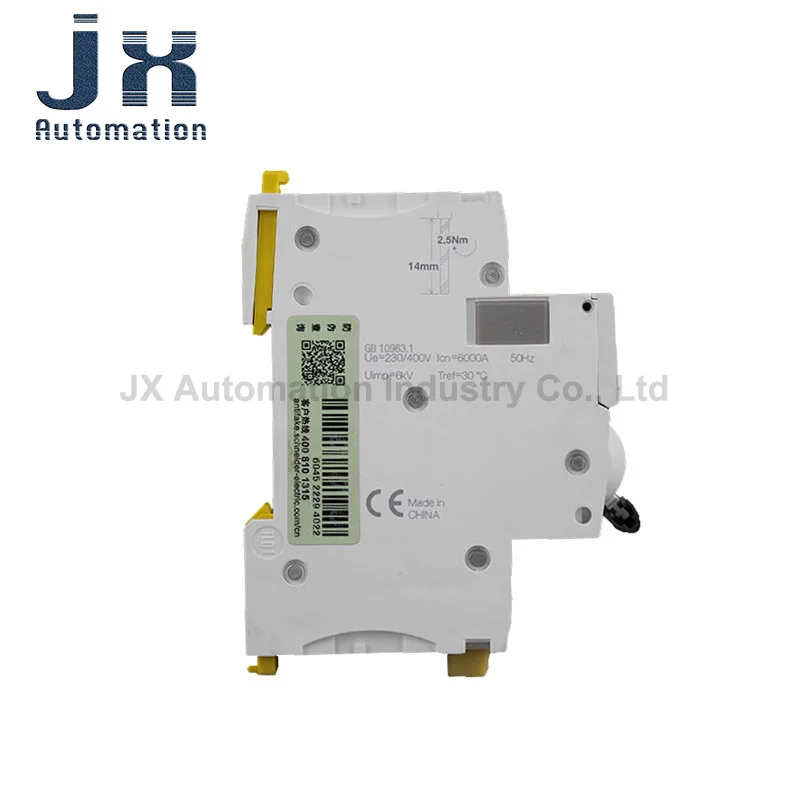 100% disyuntor en miniatura Original IC65N 1P tipo C interruptor doméstico protección al vacío 20A 63A