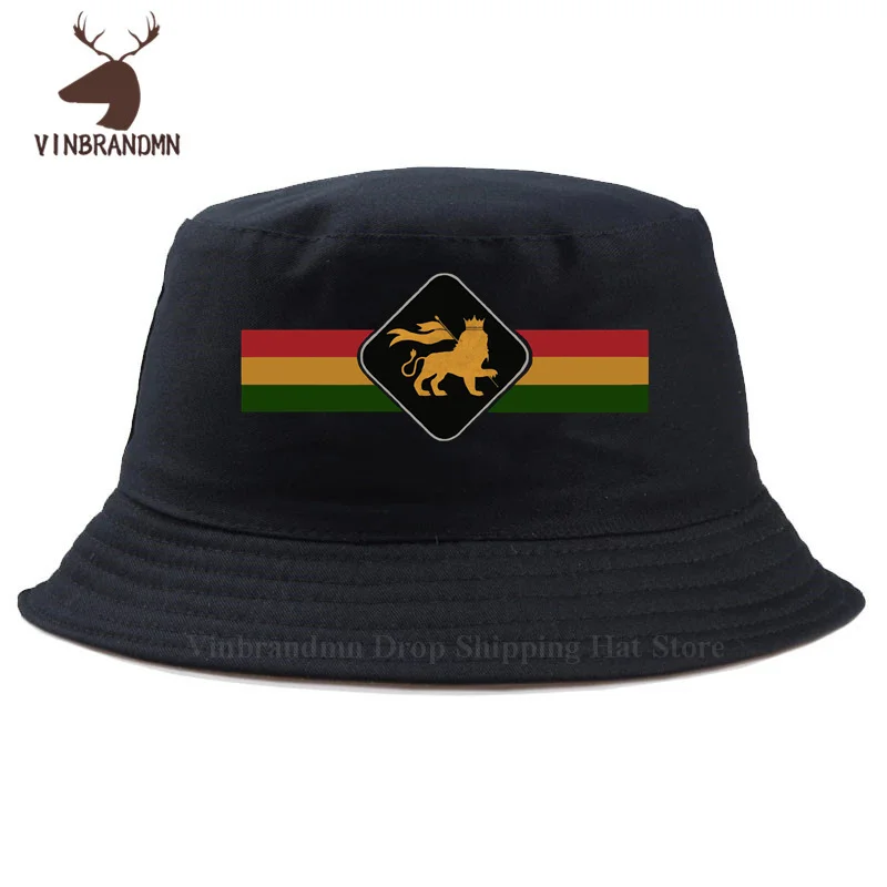 New Fashion Classic Rasta Lion Session Baseball cap Rastafari Lion Summer Cotton hat Hipster Jamaica Judah Lion King Bucket Hats