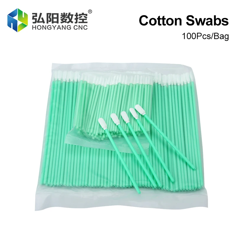 100pcs/Pack Of Non-Woven Cotton Anti-Static Cleaning Laser Focusing Lens Wipe Cotton Swabs, Optical Fiber Lens Protection Window