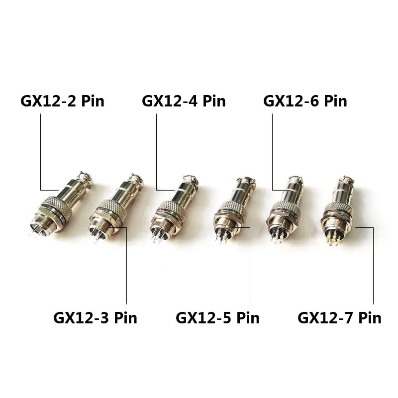 1set GX12 2/3/4/5/6/7 Pin Male + Female 12mm L88-93 Circular Aviation Socket Plug Wire Panel Connector