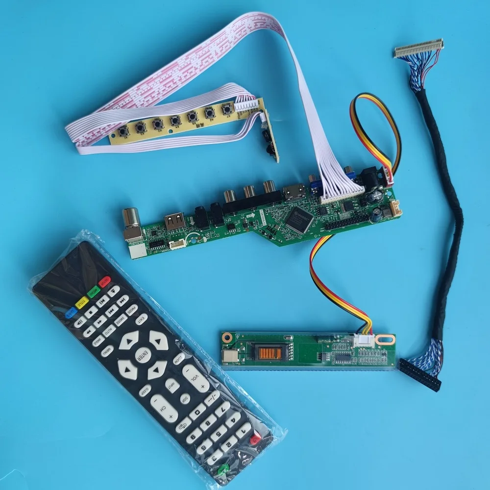 

Комплект для 30Pin 1366*768 LVDS DIY VGA AV USB B156XW01 LP156WH1 M156NWR1 N156B3 1CCFL плата контроллера ЖК-монитора, совместимая с HDMI