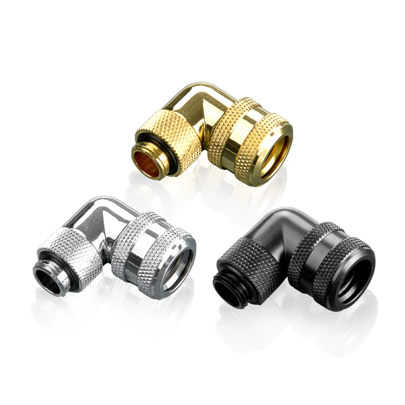 

Pipe Connector Water Cooling Hard Tube Fittings Twist 90 Degree Elbow G1/4 Inner Thread Adaptor