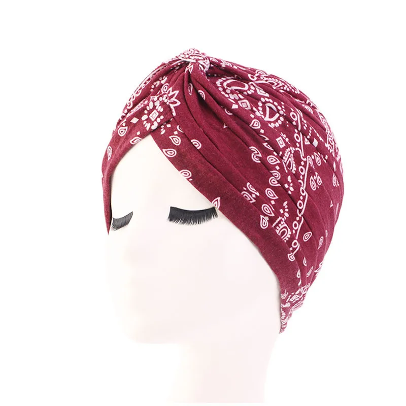 Gorro de turbante anudado para mujer, gorro con estampado de flor de piel de serpiente y leopardo, turbante étnico de colores, gorros para dormir