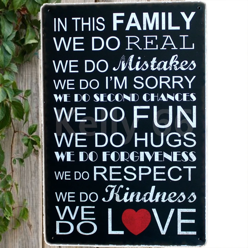 [ Kelly66 ] Family Rules Free WIFI Warning Genius At Work 66 Tin Metal Sign Home Decor Bar Wall Art Painting 20*30 CM Size JT-6