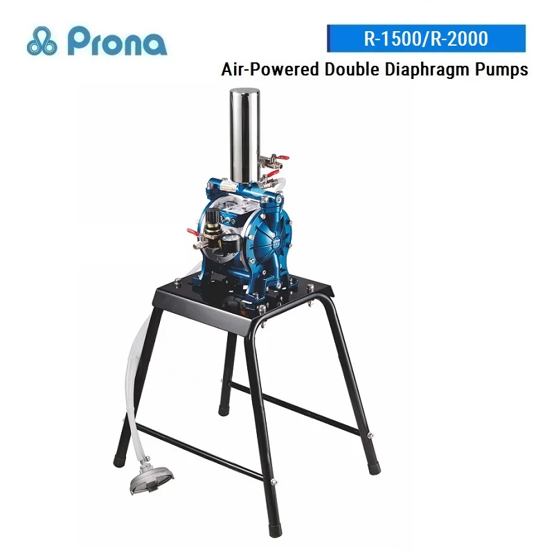 Prona R-1500 Pneumatic Double Diaphragm Pumps, Spray Gun Coating Pressurized Oil Supply R-2000 Filters Pumps Series