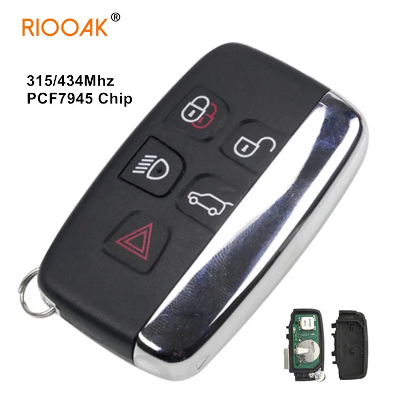 

Auto Key Smart Car Key 5 Buttons Remote Control Key 434mhz 315mhz PCF7945 Chip for Range Rover Sport Evoque