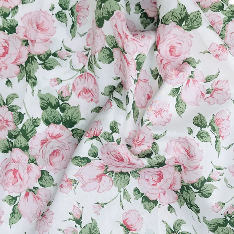 ROSE G 80S Tissun liberty Cotton Poplin Fabric For Kids Baby Sewing Cloth Dresses Skirt DIY Handmade Patchwork Meter 2021